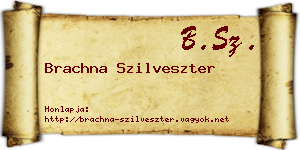 Brachna Szilveszter névjegykártya